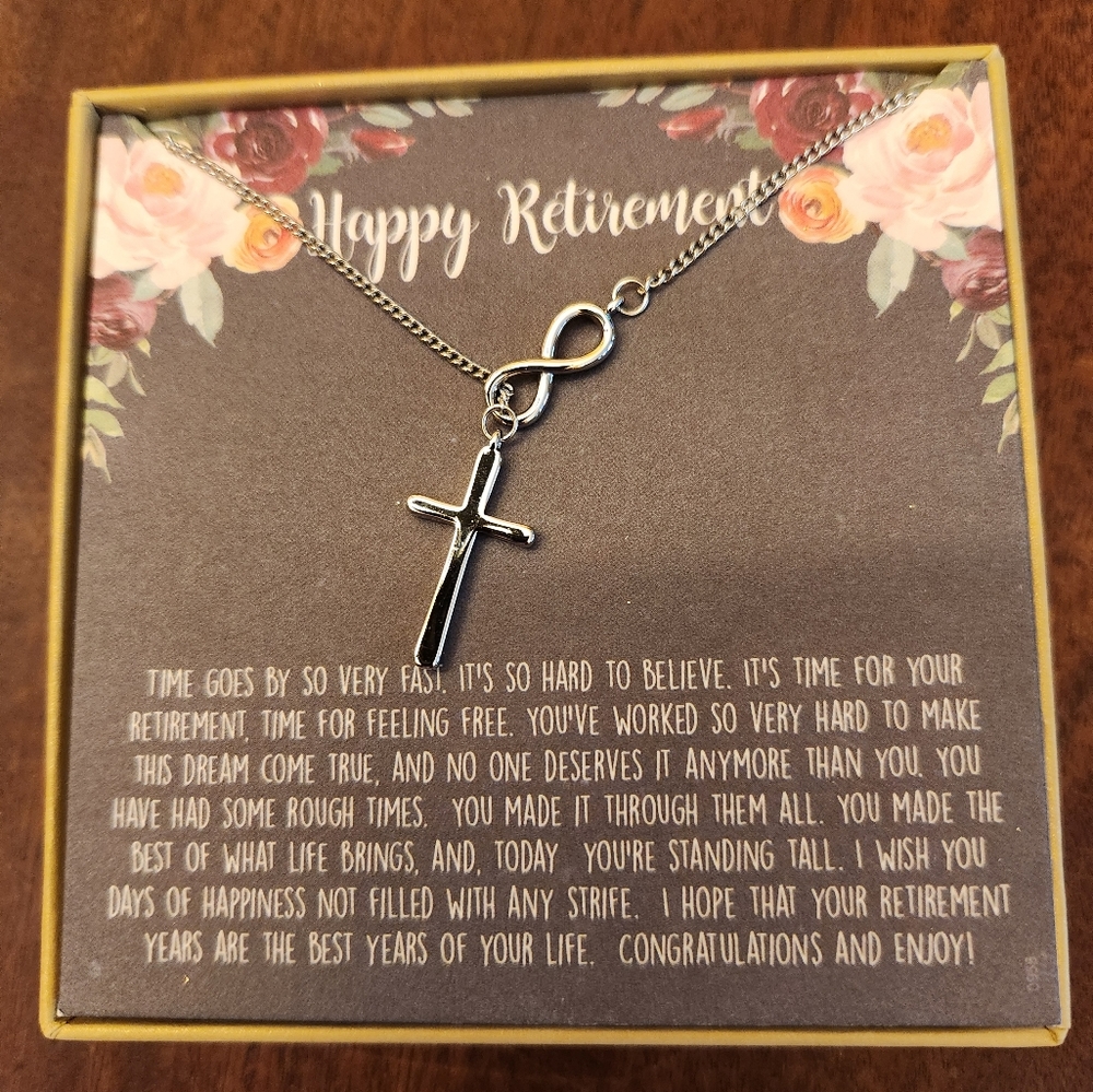 NEW Silver filled Retirement Necklace